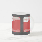 Flagge von Tonga Mattglastasse (VorderseiteRechts)