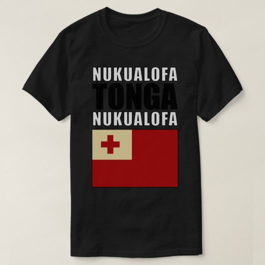 Flagge von Tonga T-Shirt (Design vorne)