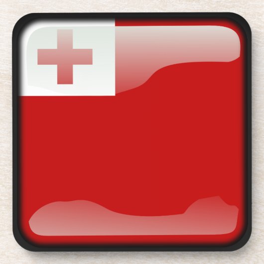 Flagge von Tonga Untersetzer (Vorderseite)