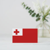 Flagge von Tonga Visitenkarten Visitenkarte (Stehend Vorderseite)