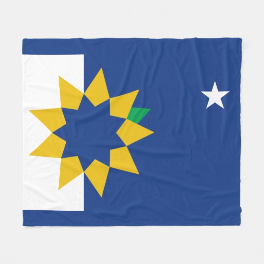 Flagge von Topeka, Kansas Fleecedecke (Vorderseite (Horizontal))