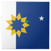 Flagge von Topeka (Kansas) Fliese (Vorderseite)