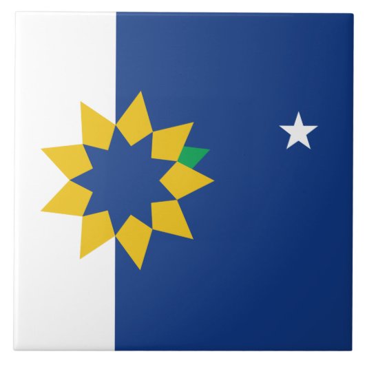 Flagge von Topeka (Kansas) Fliese (Vorderseite)