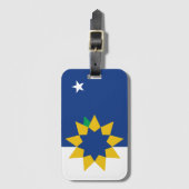 Flagge von Topeka, Kansas Gepäckanhänger (Vorderseite Vertikal)