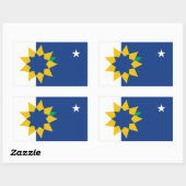 Flagge von Topeka, Kansas Rechteckiger Aufkleber (Blatt)