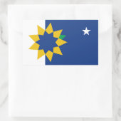 Flagge von Topeka, Kansas Rechteckiger Aufkleber (Tasche)