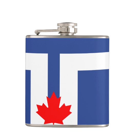 Flagge von Toronto, Ontario Flask Flachmann (Vorderseite)