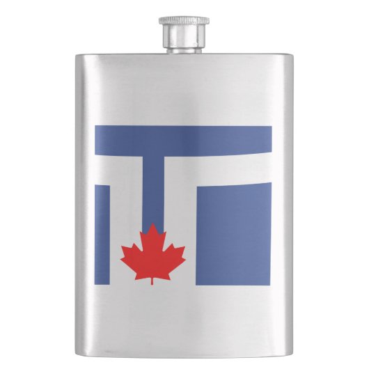 Flagge von Toronto, Ontario Flask Flachmann (Vorderseite)