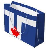 Flagge von Toronto, Ontario-Geschenktasche Große Geschenktüte (Rückseite Schrägansicht)
