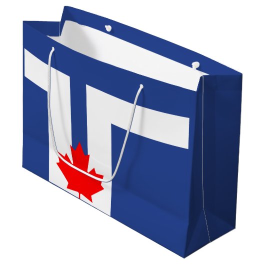Flagge von Toronto, Ontario-Geschenktasche Große Geschenktüte (Vorderseite Schrägansicht)