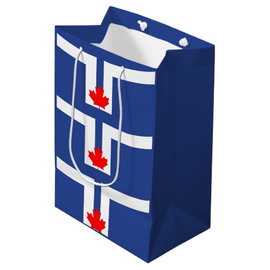 Flagge von Toronto, Ontario Mittlere Geschenktüte (Vorderseite Schrägansicht)