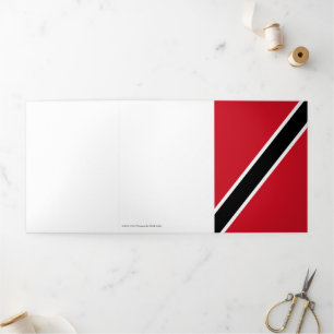 Flagge von Trinidad und Tobago Dreifach Gefaltete Karte