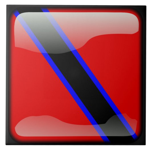 Flagge von Trinidad und Tobago Fliese (Vorderseite)