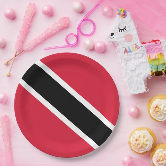 Flagge von Trinidad und Tobago Pappteller (Party)