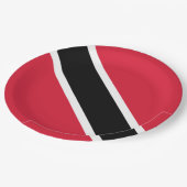 Flagge von Trinidad und Tobago Pappteller (Schrägansicht)