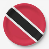Flagge von Trinidad und Tobago Pappteller (Vorderseite)
