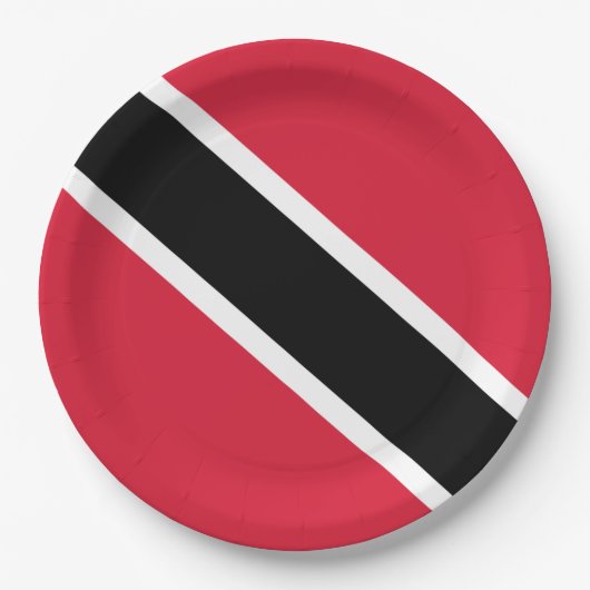 Flagge von Trinidad und Tobago Pappteller (Vorderseite)