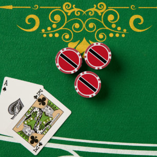 Flagge von Trinidad und Tobago Pokerchips