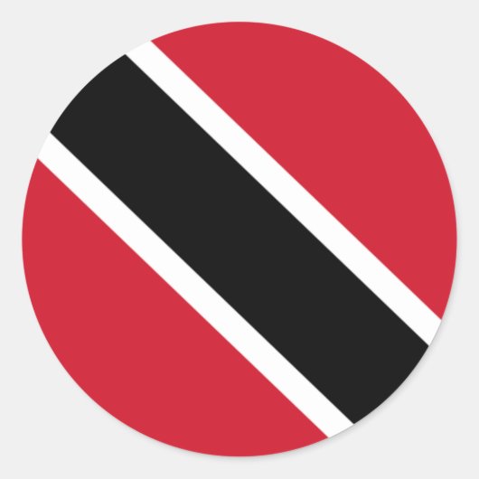 Flagge von Trinidad und Tobago Runder Aufkleber (Vorderseite)