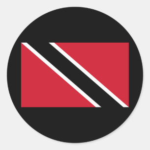 Flagge von Trinidad und Tobago Runder Aufkleber