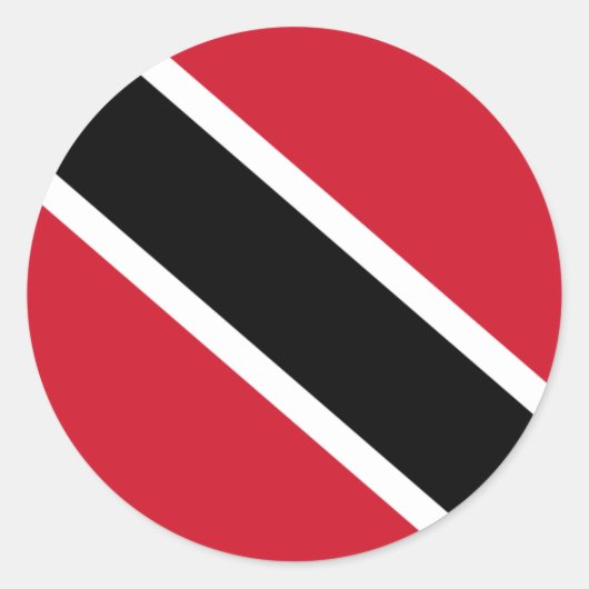Flagge von Trinidad und Tobago Runder Aufkleber (Vorderseite)