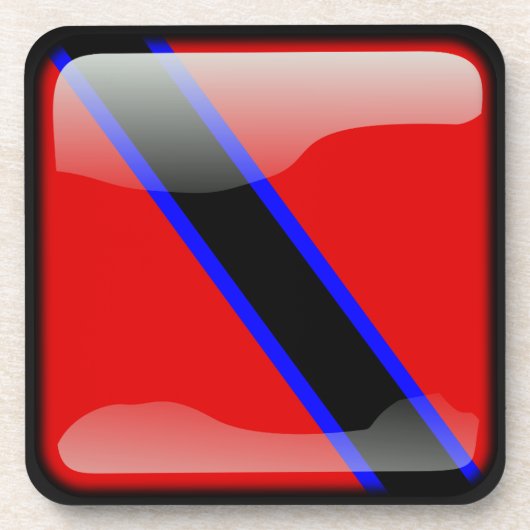 Flagge von Trinidad und Tobago Untersetzer (Vorderseite)