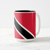 Flagge von Trinidad und Tobago Zweifarbige Tasse (VorderseiteRechts)