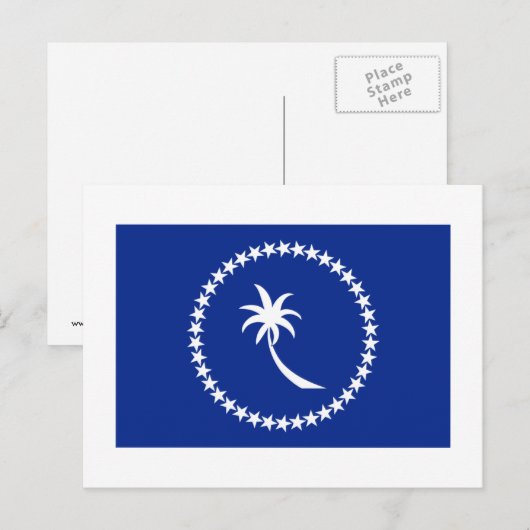 Flagge von Tschuuk Postkarte (Vorne/Hinten)