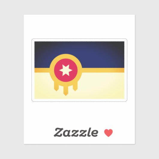 Flagge von Tulsa, Oklahoma Aufkleber (Blatt)