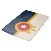 Flagge von Tulsa (Oklahoma) Badematte (Schrägansicht)