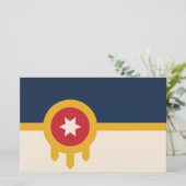 Flagge von Tulsa (Oklahoma) Briefpapier (Stehend Vorderseite)