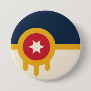 Flagge von Tulsa (Oklahoma) Button