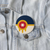 Flagge von Tulsa (Oklahoma) Button (Beispiel)