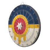 Flagge von Tulsa, Oklahoma Dartscheibe (Vorderseite rechts)