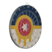 Flagge von Tulsa, Oklahoma Dartscheibe (Vorderseite Links)