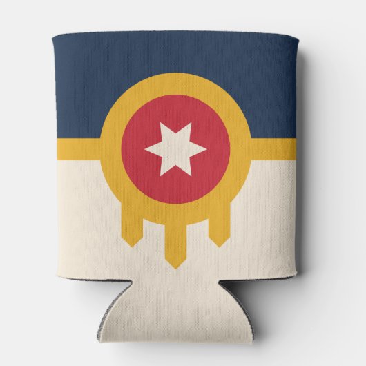 Flagge von Tulsa, Oklahoma Dosenkühler (Rückseite)