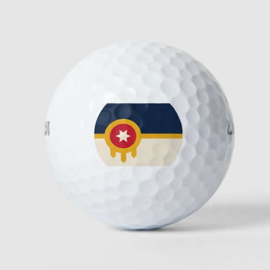 Flagge von Tulsa (Oklahoma) Golfball (Vorderseite)