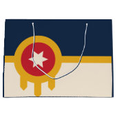 Flagge von Tulsa, Oklahoma Große Geschenktüte (Vorderseite)