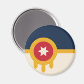 Flagge von Tulsa (Oklahoma) Magnet (Vorderseite/Rückseite)