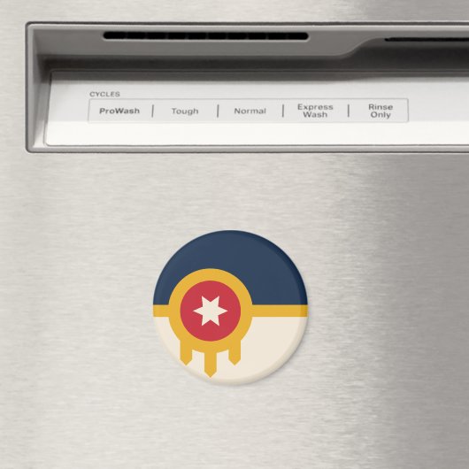 Flagge von Tulsa (Oklahoma) Magnet (In Situ (Geschirrspüler))