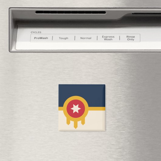 Flagge von Tulsa (Oklahoma) Magnet (In Situ (Geschirrspüler))