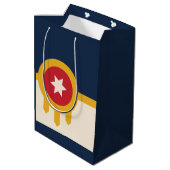 Flagge von Tulsa, Oklahoma Mittlere Geschenktüte (Rückseite Schrägansicht)