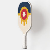 Flagge von Tulsa, Oklahoma Pickleball Schläger (Links)