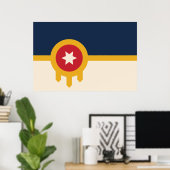Flagge von Tulsa (Oklahoma) Poster (Heimbüro)