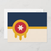 Flagge von Tulsa (Oklahoma) Postkarte (Vorne/Hinten)