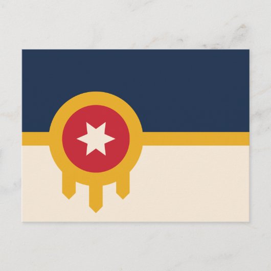 Flagge von Tulsa (Oklahoma) Postkarte (Vorderseite)