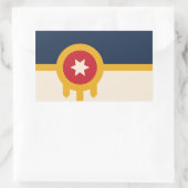 Flagge von Tulsa, Oklahoma Rechteckiger Aufkleber (Tasche)