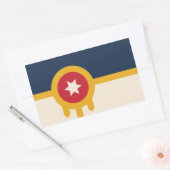 Flagge von Tulsa, Oklahoma Rechteckiger Aufkleber (Umschlag)