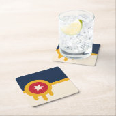 Flagge von Tulsa, Oklahoma Rechteckiger Pappuntersetzer (Vor Ort)