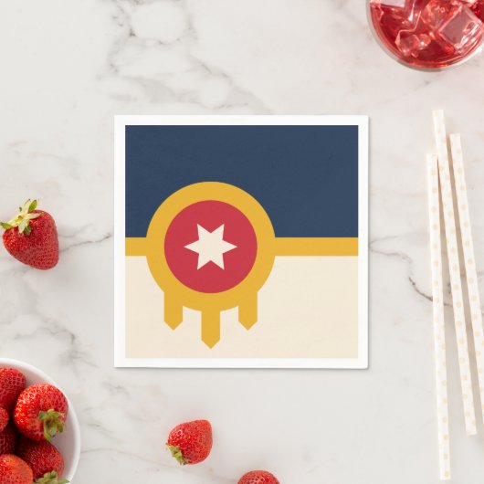 Flagge von Tulsa, Oklahoma Serviette (Beispiel)